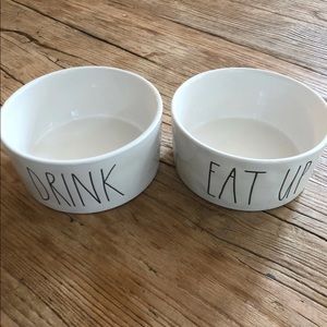 Rae Dunn Dog Bowl Set of 2